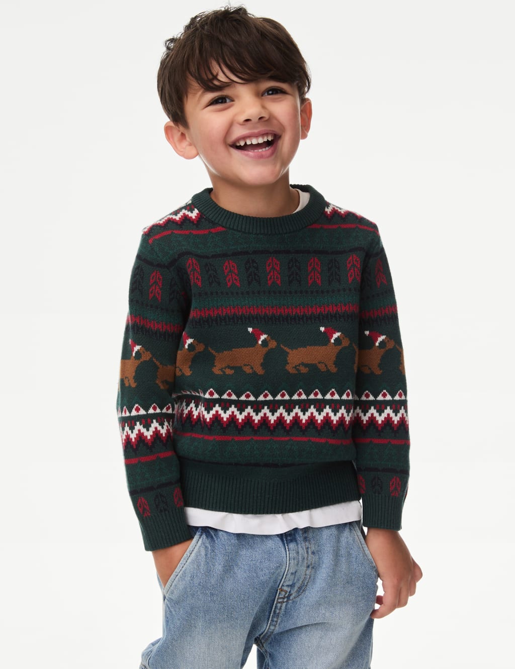 M&s boys christmas jumper cheap