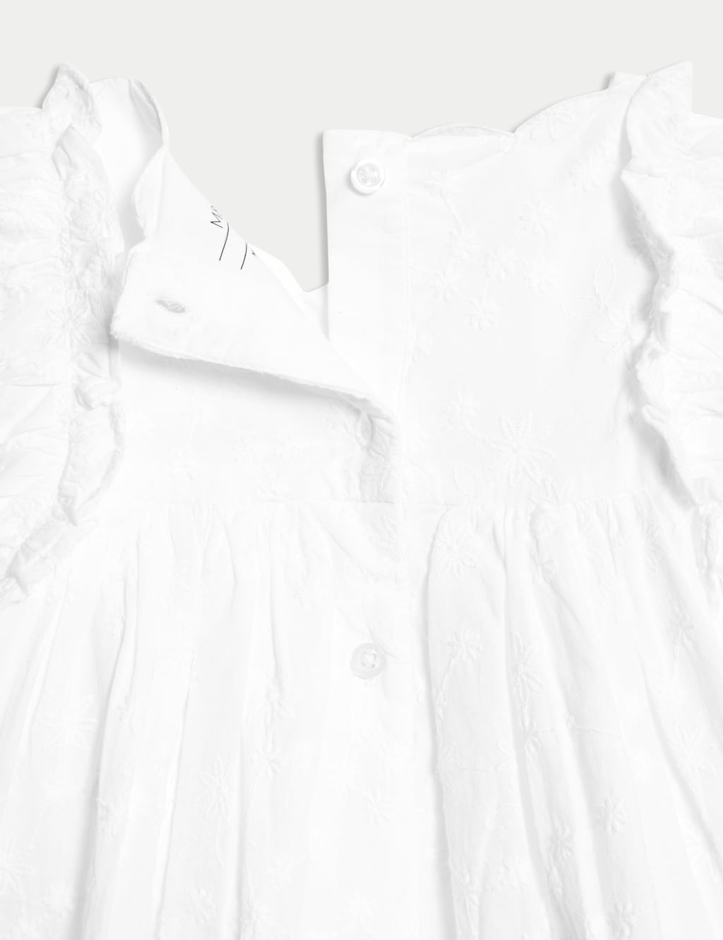2pc Cotton Rich Broderie Dress Outfit (7lbs-1 Yrs) 3 of 4