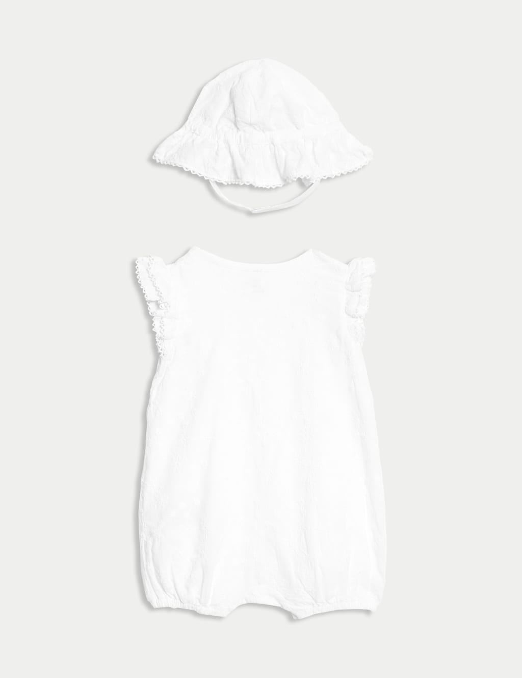 2pc Pure Cotton Romper and Hat (7lbs-12 Mths) 2 of 4