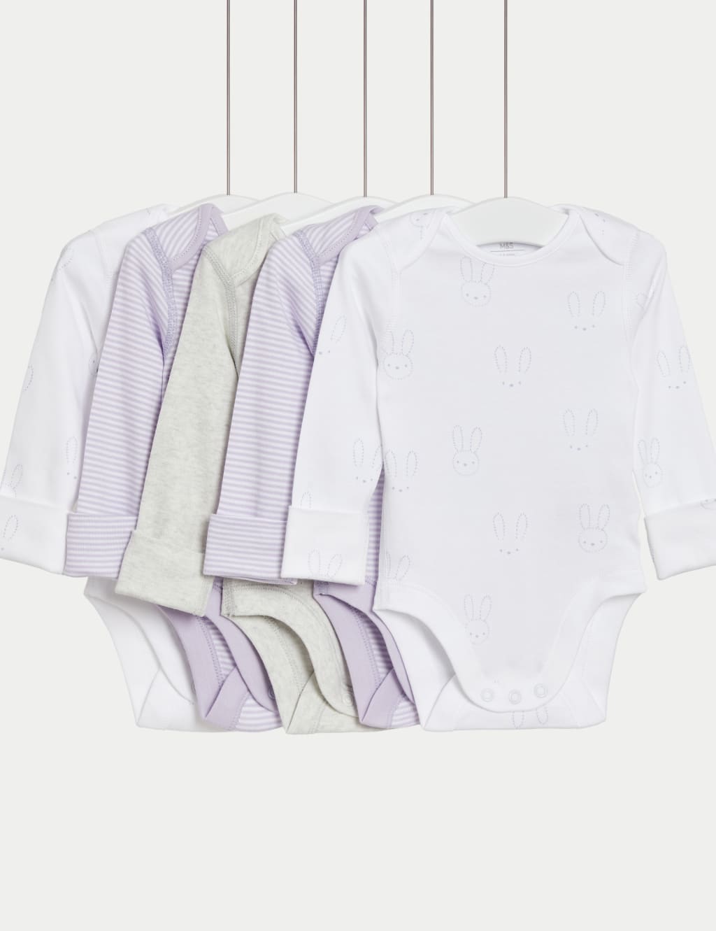 5pk Pure Cotton Bodysuits 6 lbs 3 Yrs
