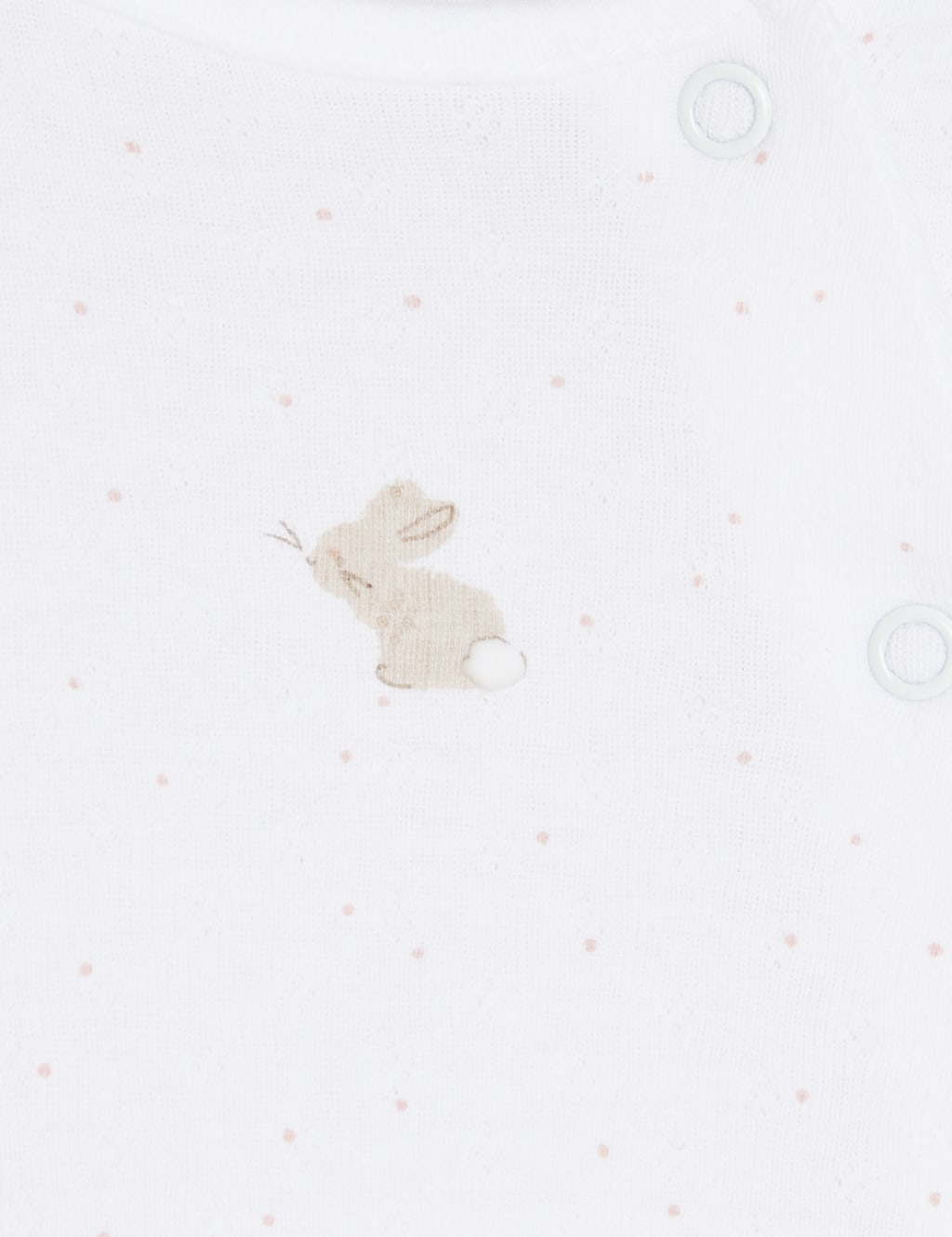 3pk Pure Cotton Bunny Sleepsuits (6½lbs-3 Yrs) 2 of 2