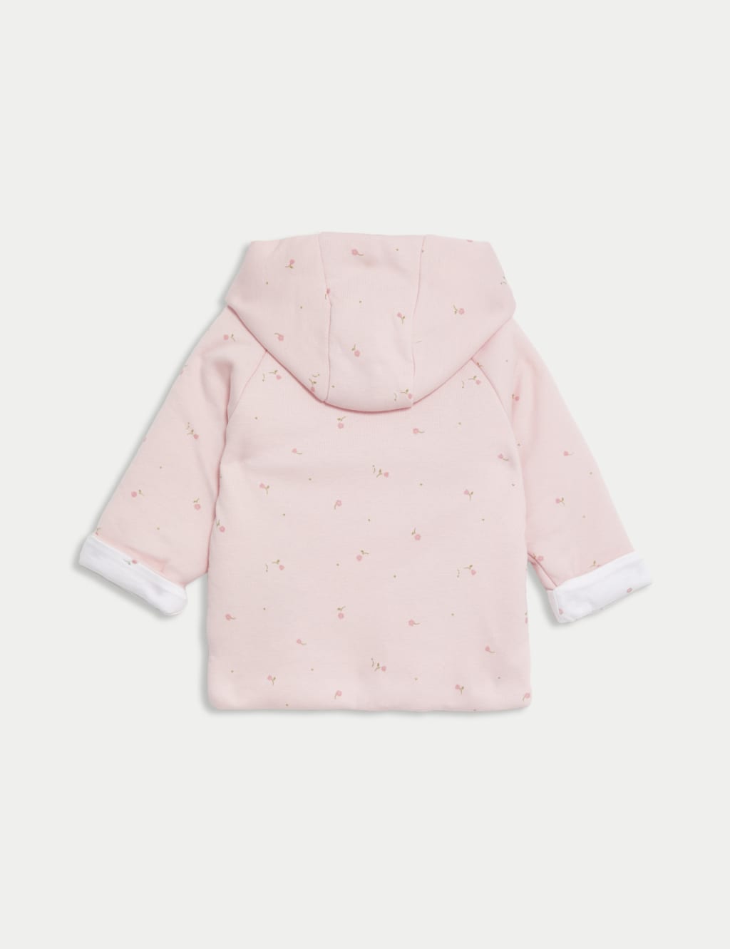 Pure Cotton Floral Hooded Jacket (7lbs-1 Yrs) 2 of 3