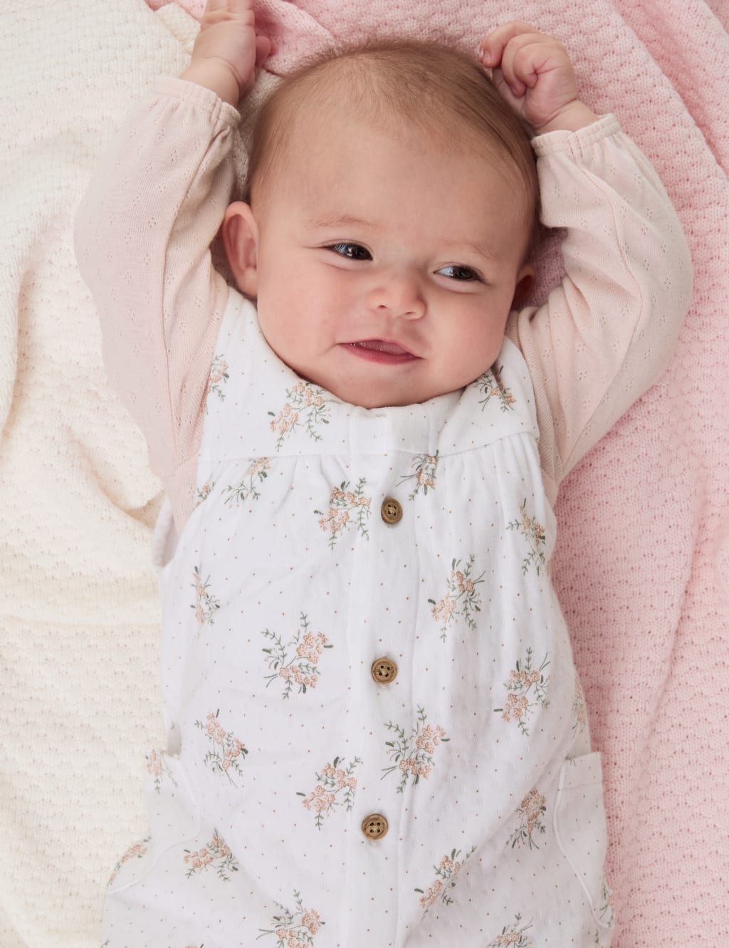 2pc Pure Cotton Floral Outfit (7lbs - 1 Yrs) | M&S Collection | M&S