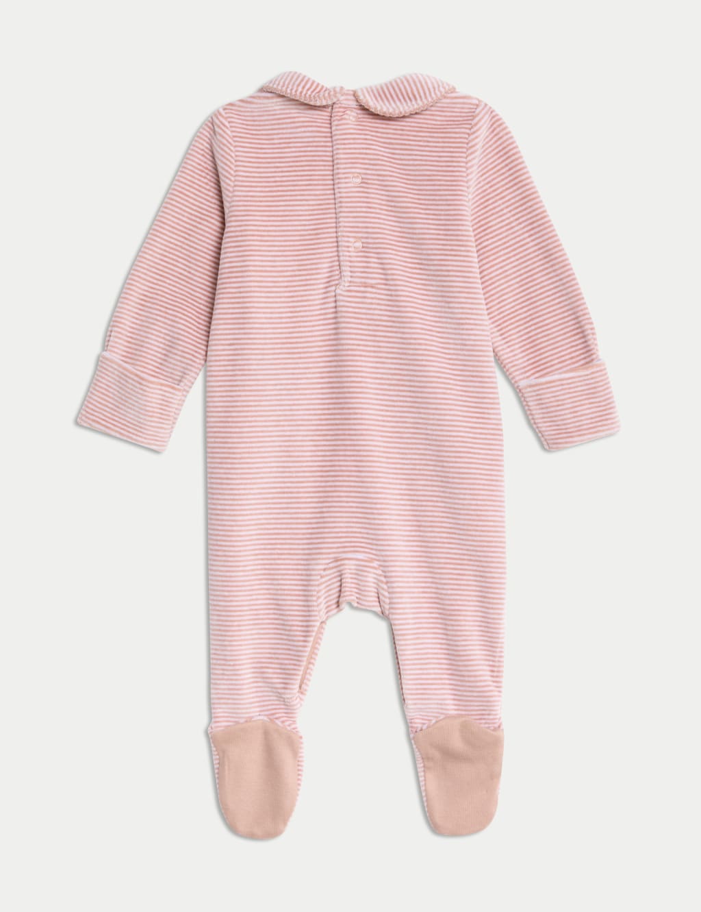 Velour Striped Bear Sleepsuit (0-12 Mths) 2 of 4