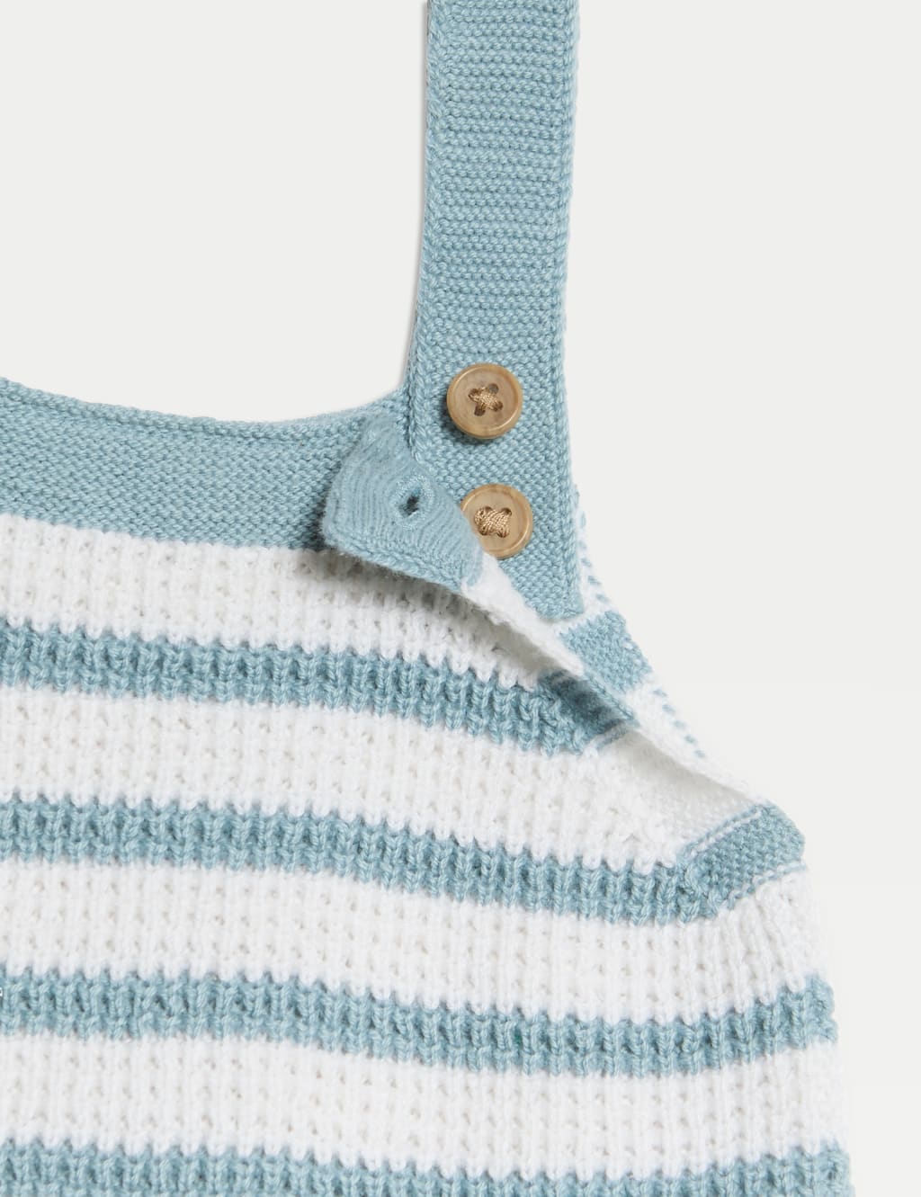 Pure Cotton Knitted Striped Bibshort (7lbs-12 Mths) 3 of 3