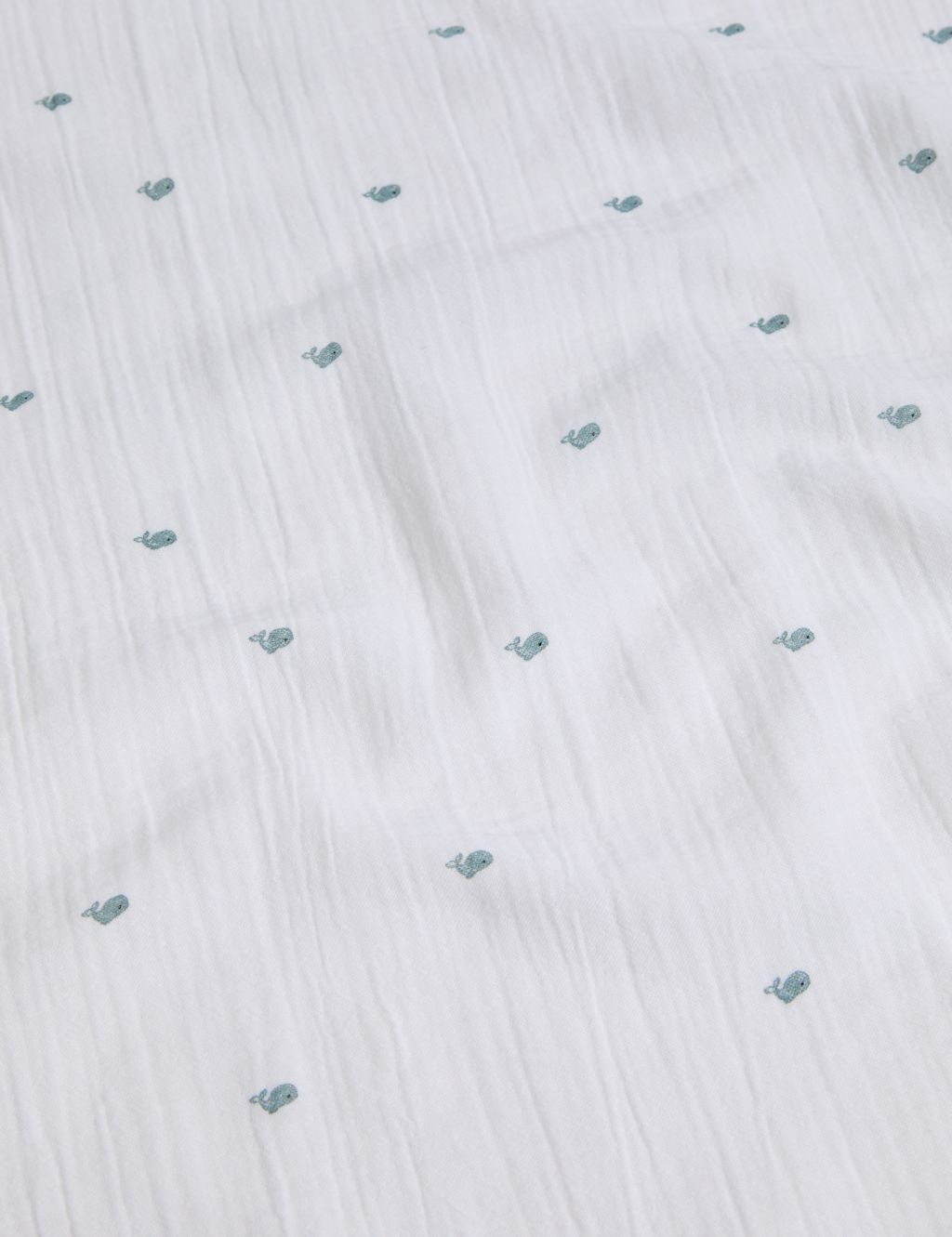 3pk Pure Cotton Whale Muslins 2 of 2