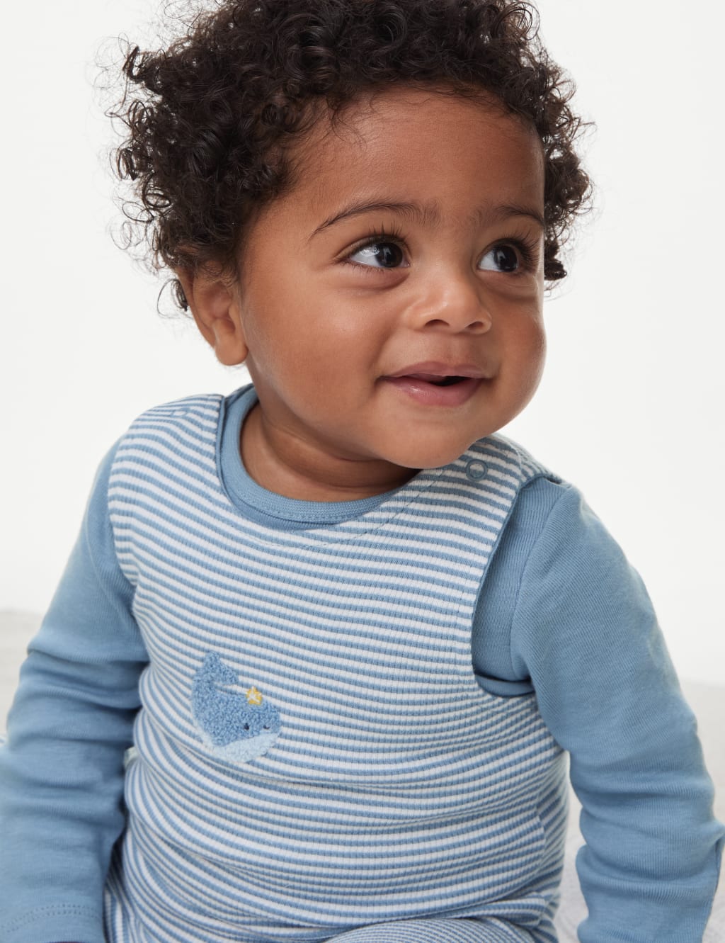 2pc Pure Cotton Striped Whale Outfit (7lbs-1 Yrs) 8 of 8