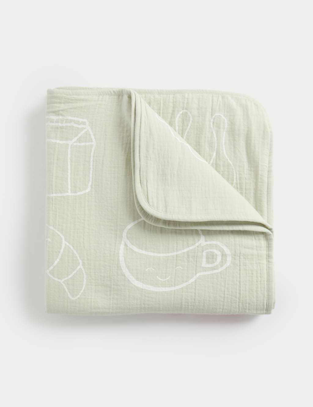 Pure Cotton Snack Time Slogan Shawl 2 of 2