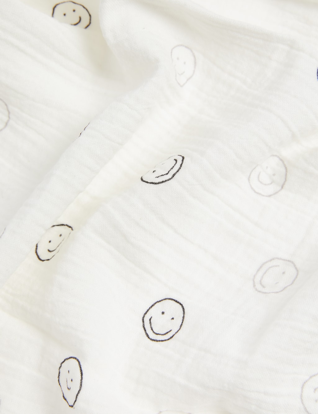 3pk Pure Cotton Happy Face Muslins 2 of 2
