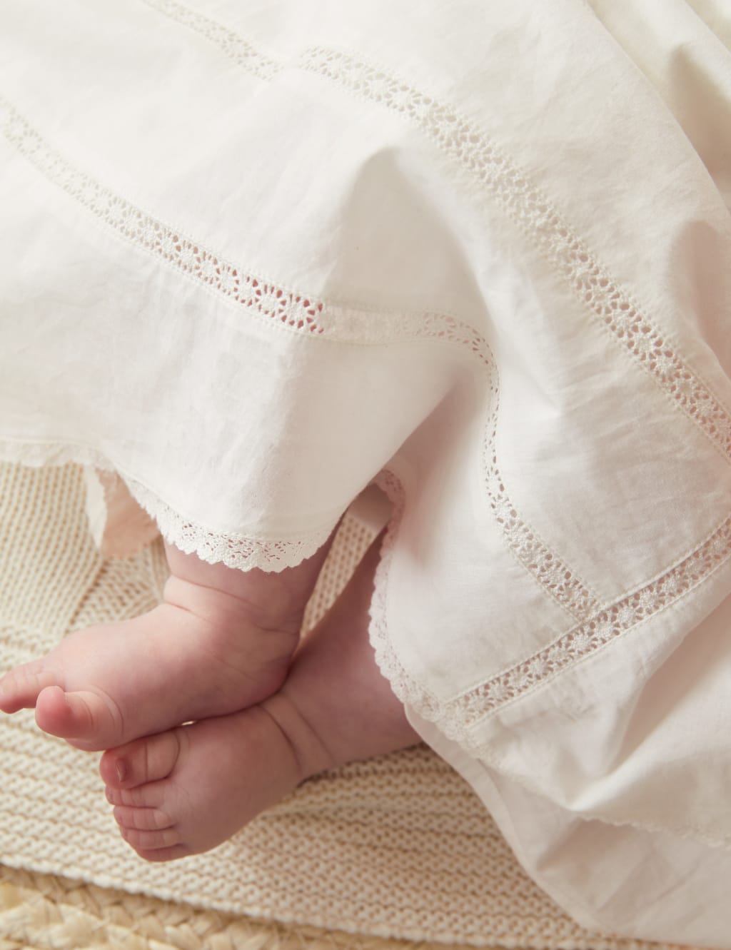 Pure Cotton Embroidered Christening Gown 7lbs 1 Yrs