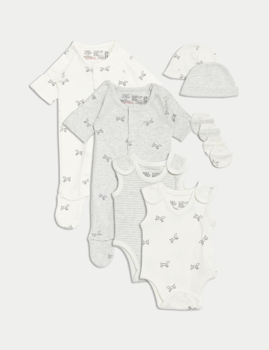 8pc Cotton Rich Premature Hospital Starter Set 1 of 9