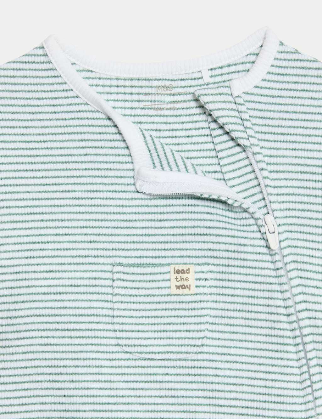 3pk Cotton Rich Zip Sleepsuits (6½lbs-3 Yrs) 2 of 3