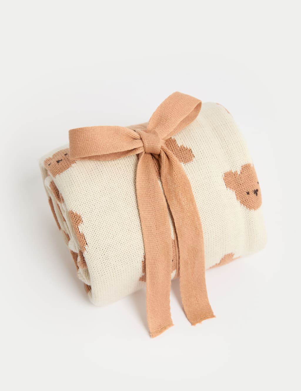 Pure Cotton Knitted Spencer Bear Blanket Spencer Bear M S