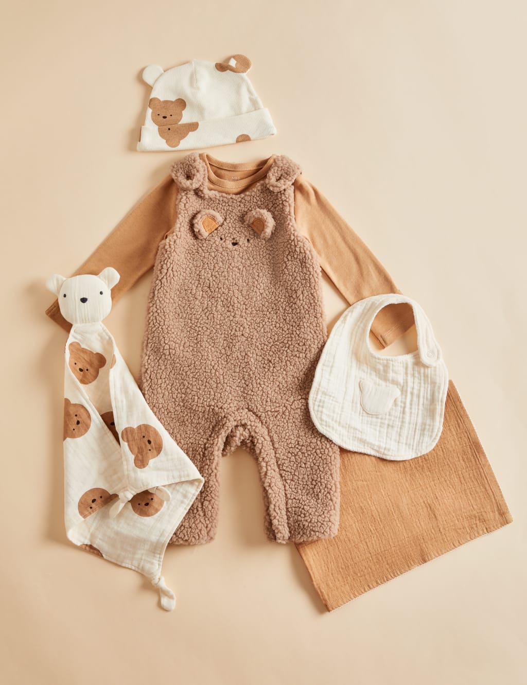 3pk Pure Cotton Spencer Bear™ Dribble Bibs 4 of 4