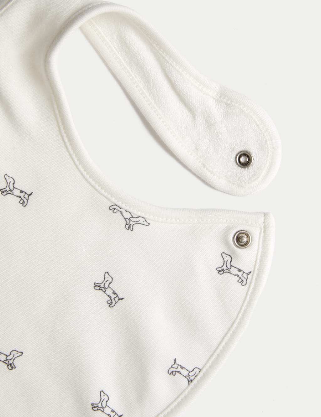 5pk Pure Cotton Dog Print Bibs 2 of 3