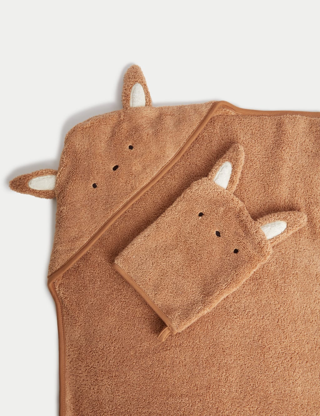 Pure Cotton Animal Hooded Towel and Mitt Set 2 of 2