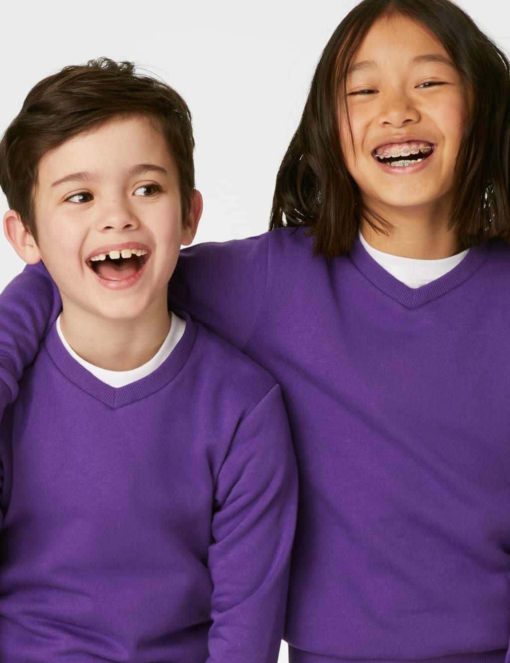 Unisex Cotton V-Neck Sweatshirt (2-16 Yrs) 1 of 5