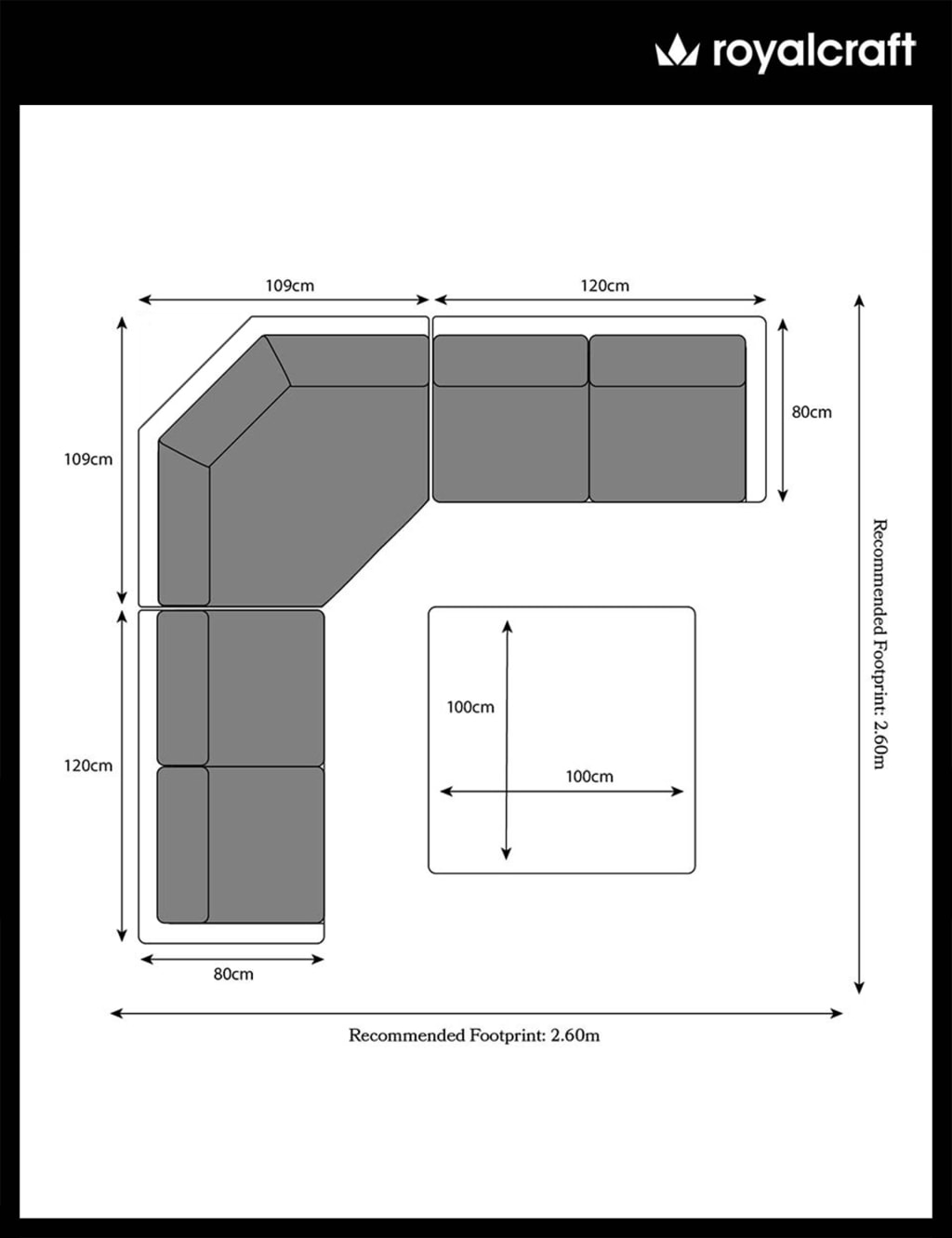 Wentworth 7 Seater Garden Lounge Set 4 of 4