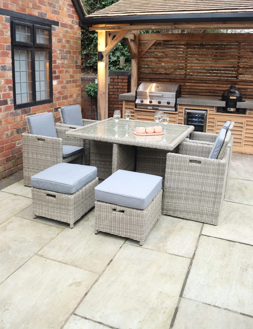 Wentworth Rattan 8 Seater Garden Dining Set 4 of 7