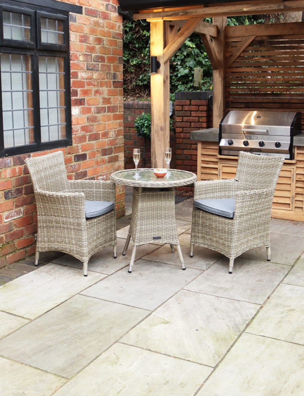 Wentworth Rattan Bistro Table & Chairs 2 of 7