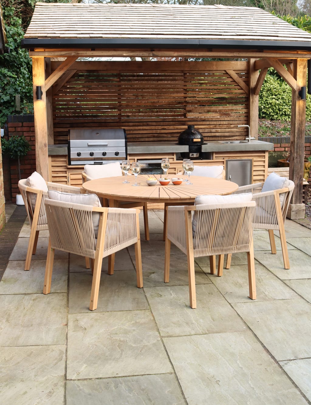 Roma 6 Seater Garden Table Chairs