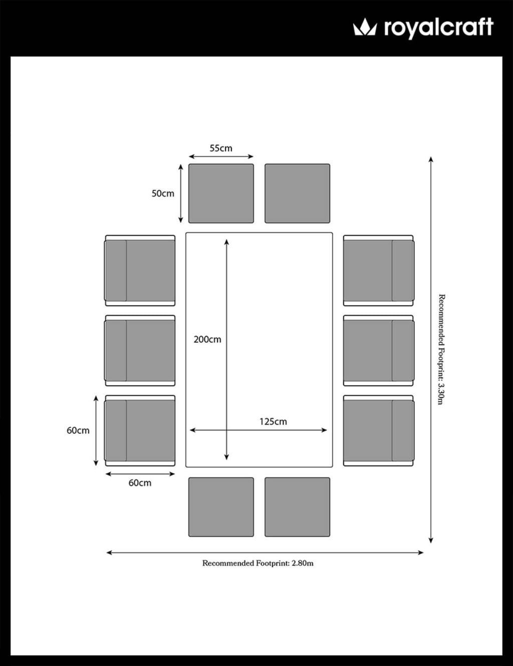 Paris 10 Seater Garden Dining Set 6 of 6