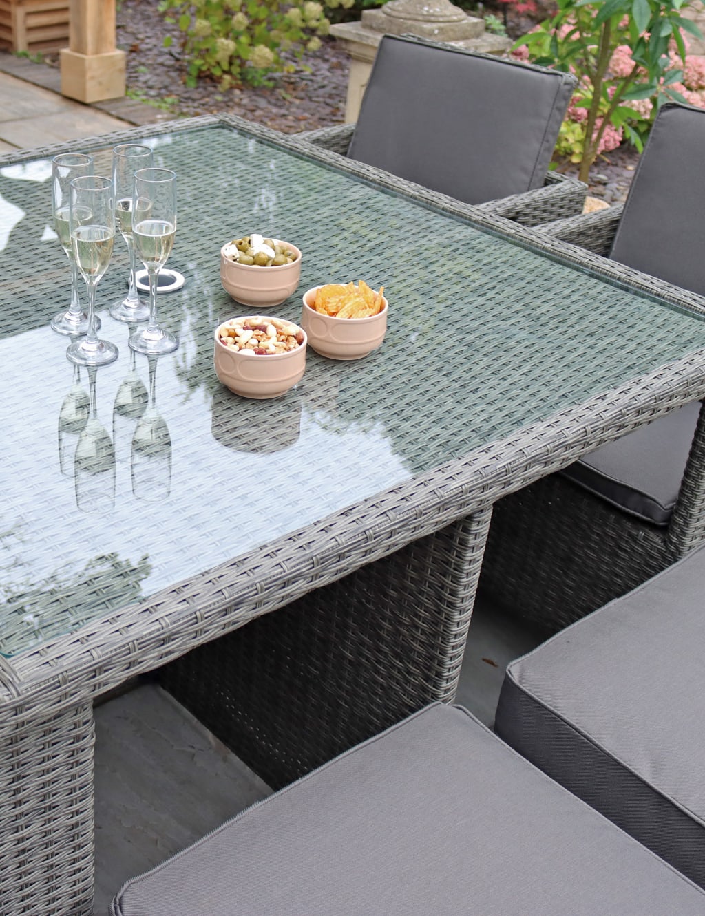 Paris 8 Seater Rattan Garden Cube Dining Set 3 of 5