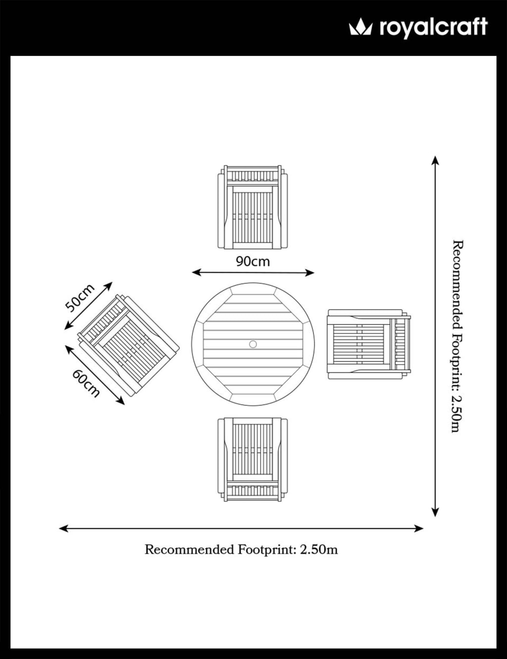 Manhattan 4 Seater Garden Table & Chairs 4 of 4
