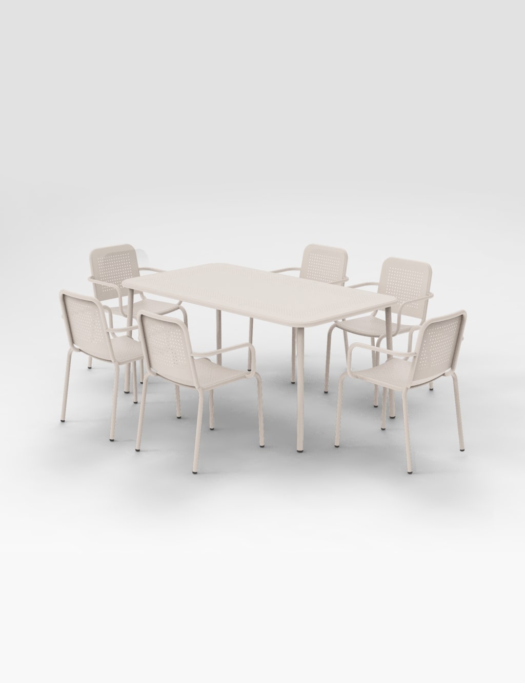 Porto 6 Seater Rectangle Garden Table & Chairs 5 of 7