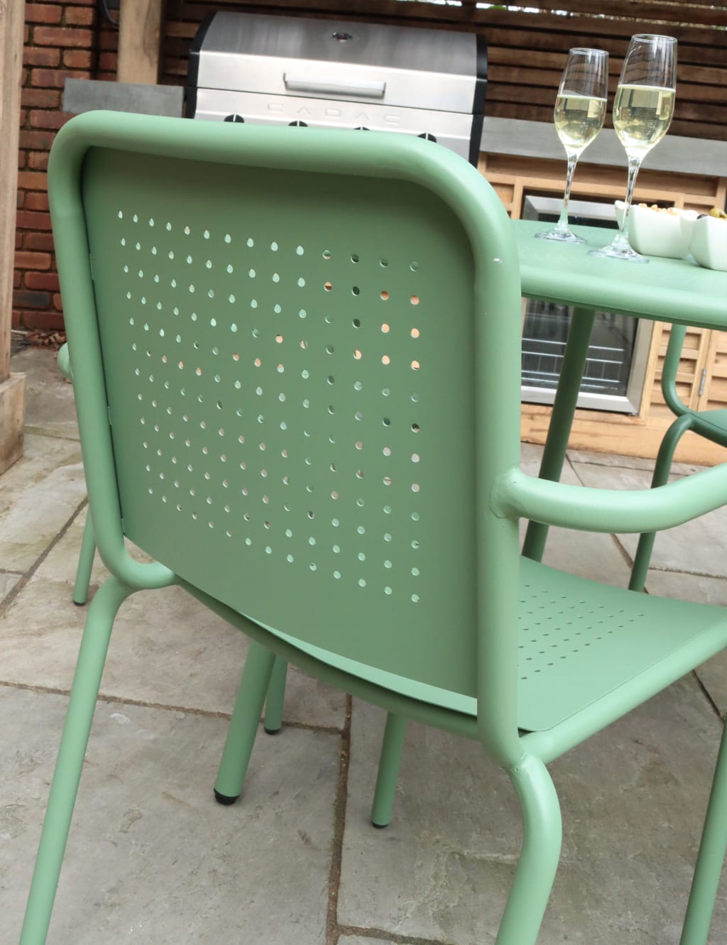 Porto 4 Seater Round Garden Table & Chairs 5 of 6