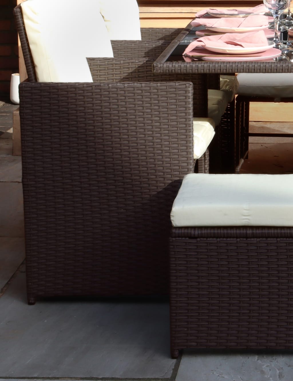 Cannes 10 Seater Rattan Garden Cube Dining Set 3 of 6