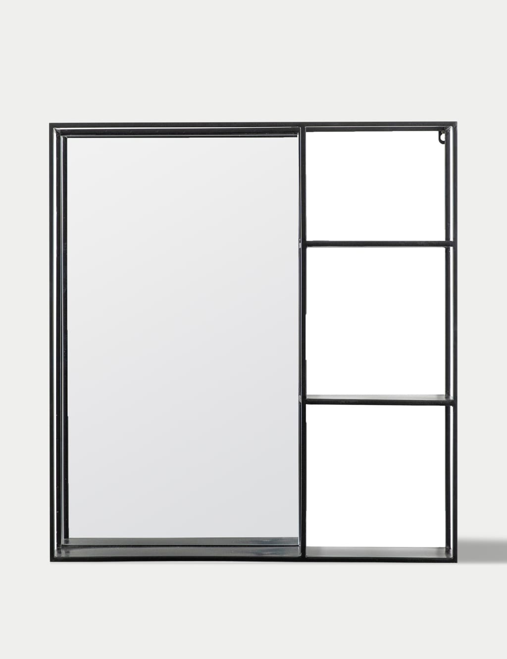 Bassan Rectangular Hanging Mirror with Shelf 2 of 4