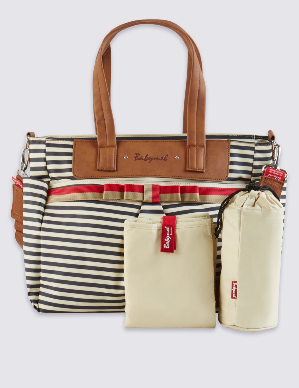 Cara Striped Bow Bag 1 of 7