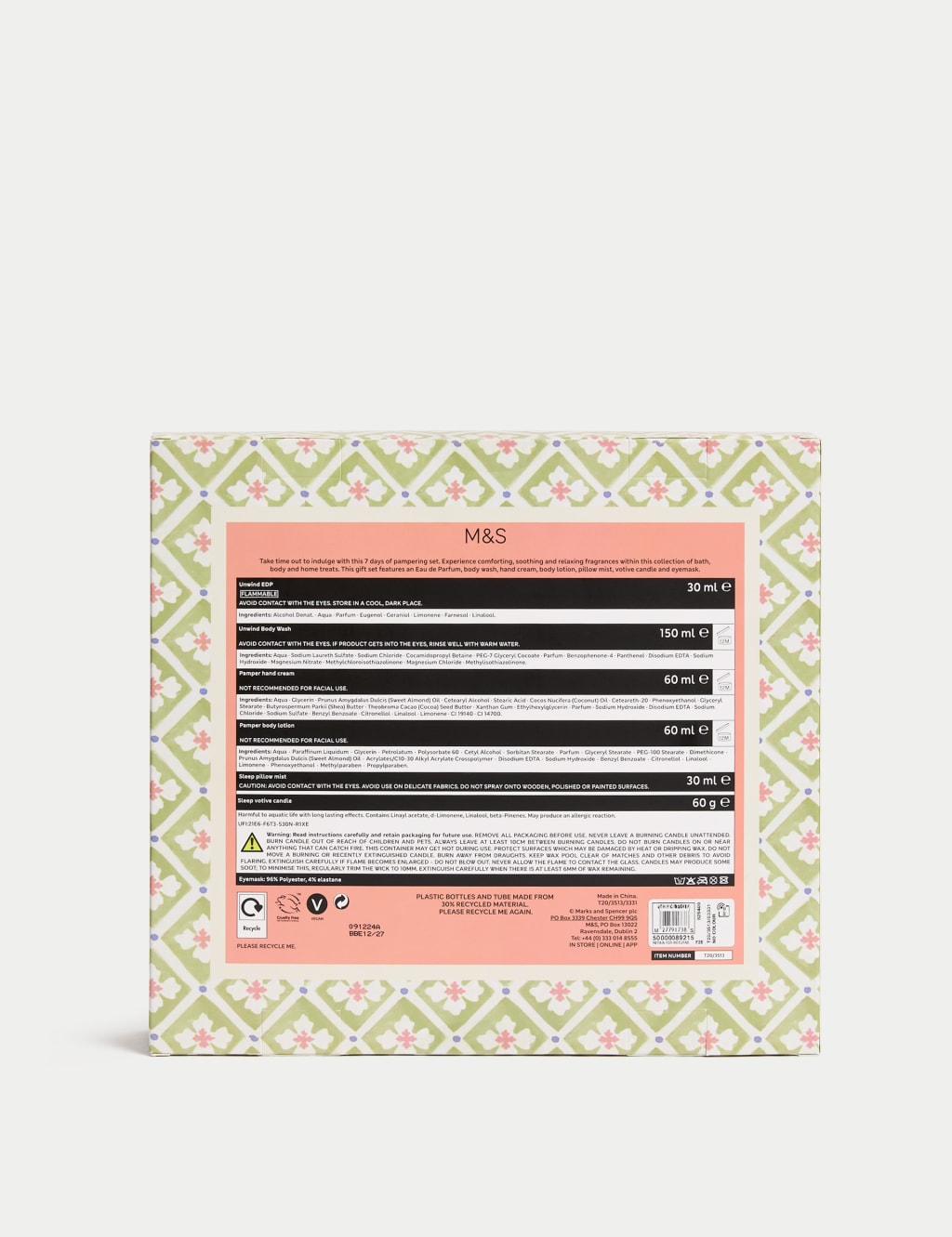 7 Days of Pampering Gift Set 4 of 4