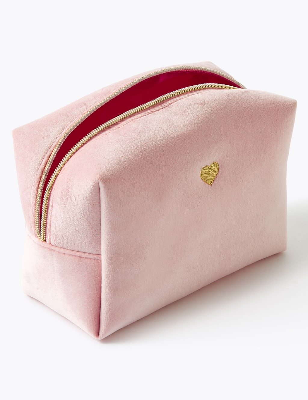 Pink Heart Velvet Make up Bag M S Collection M S