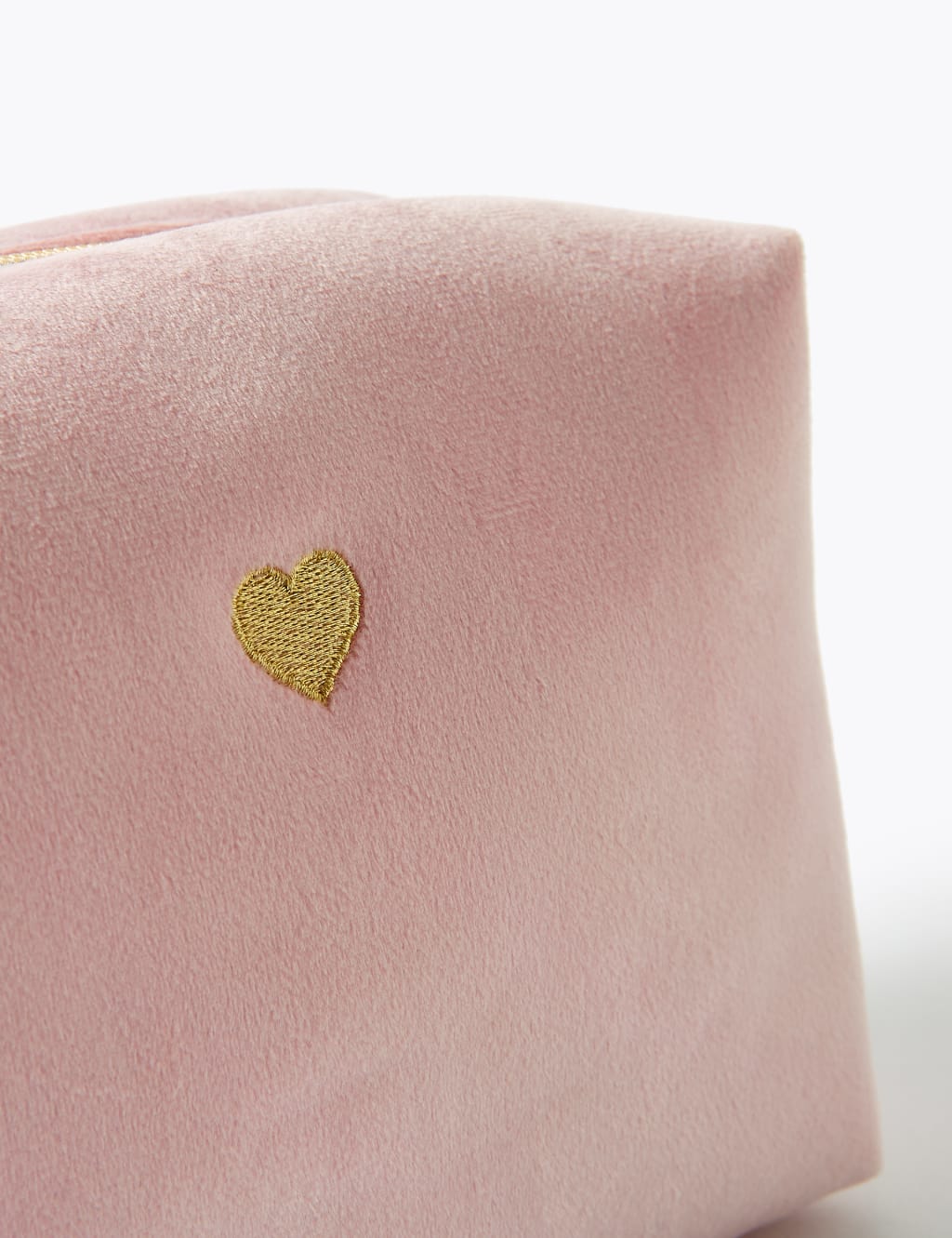 Pink Heart Velvet Make up Bag M S Collection M S