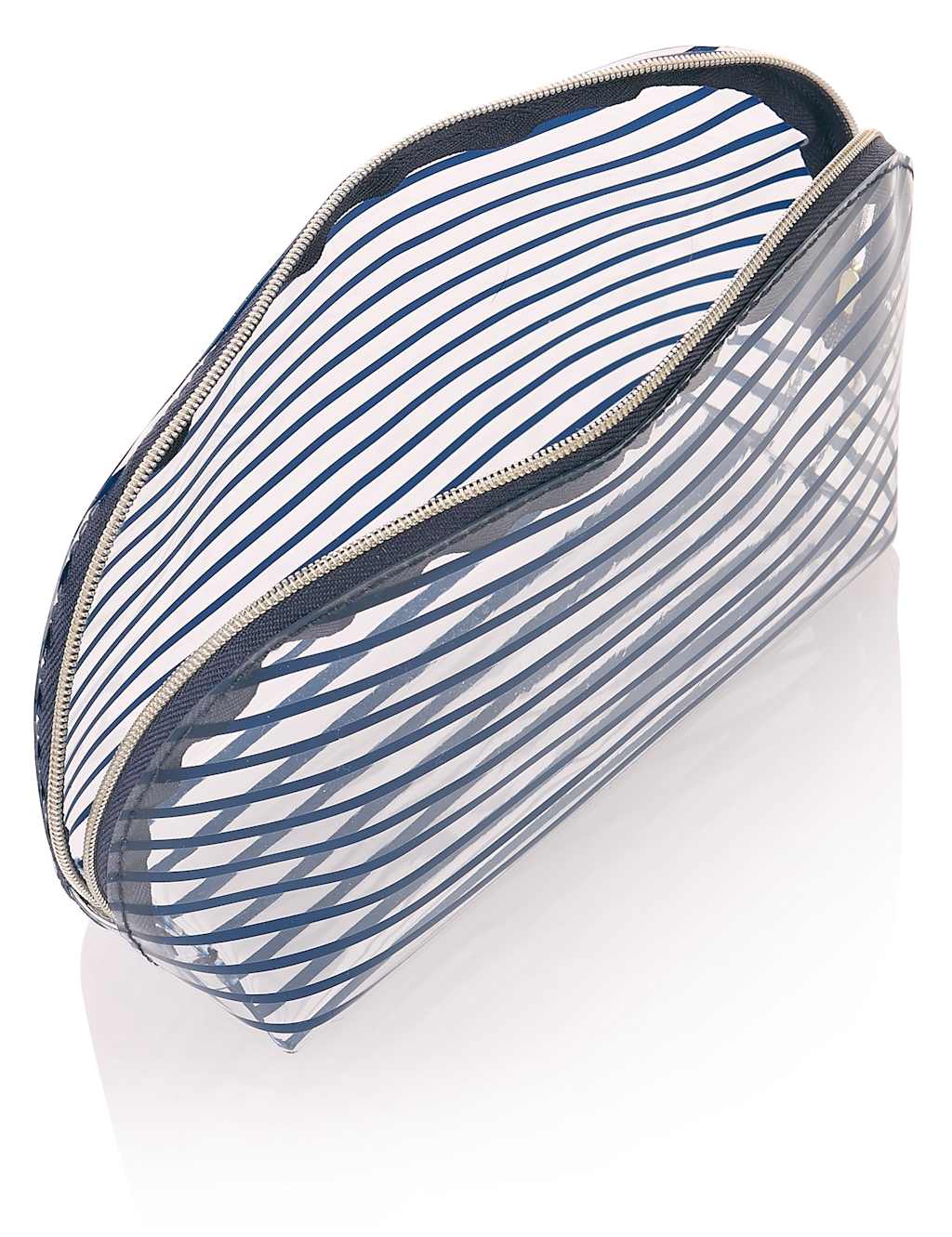 Clear Striped Make-Up Bag 2 of 2