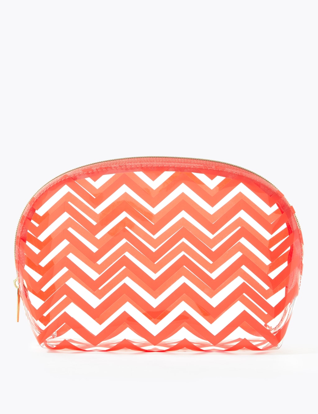 Clear Chevron Make-Up Bag 1 of 3