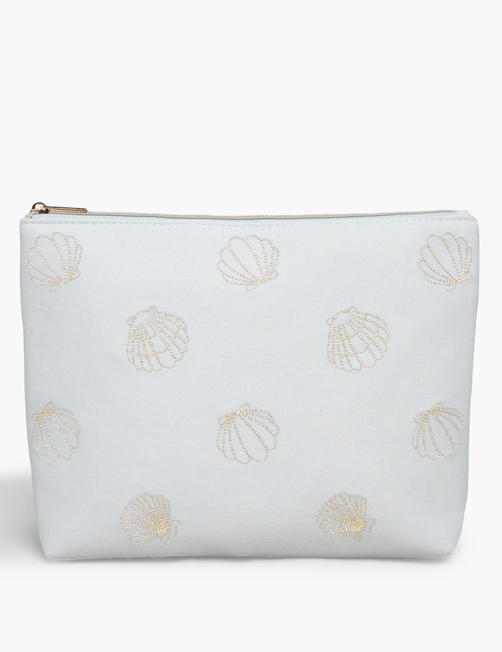 Embroidered Shell Make-up Pouch 1 of 3