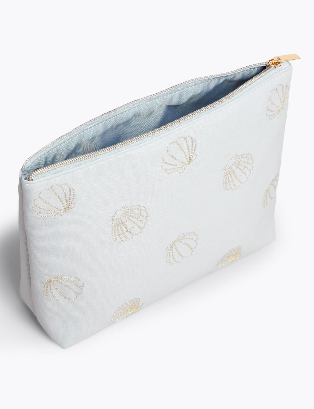 Embroidered Shell Make-up Pouch 2 of 3