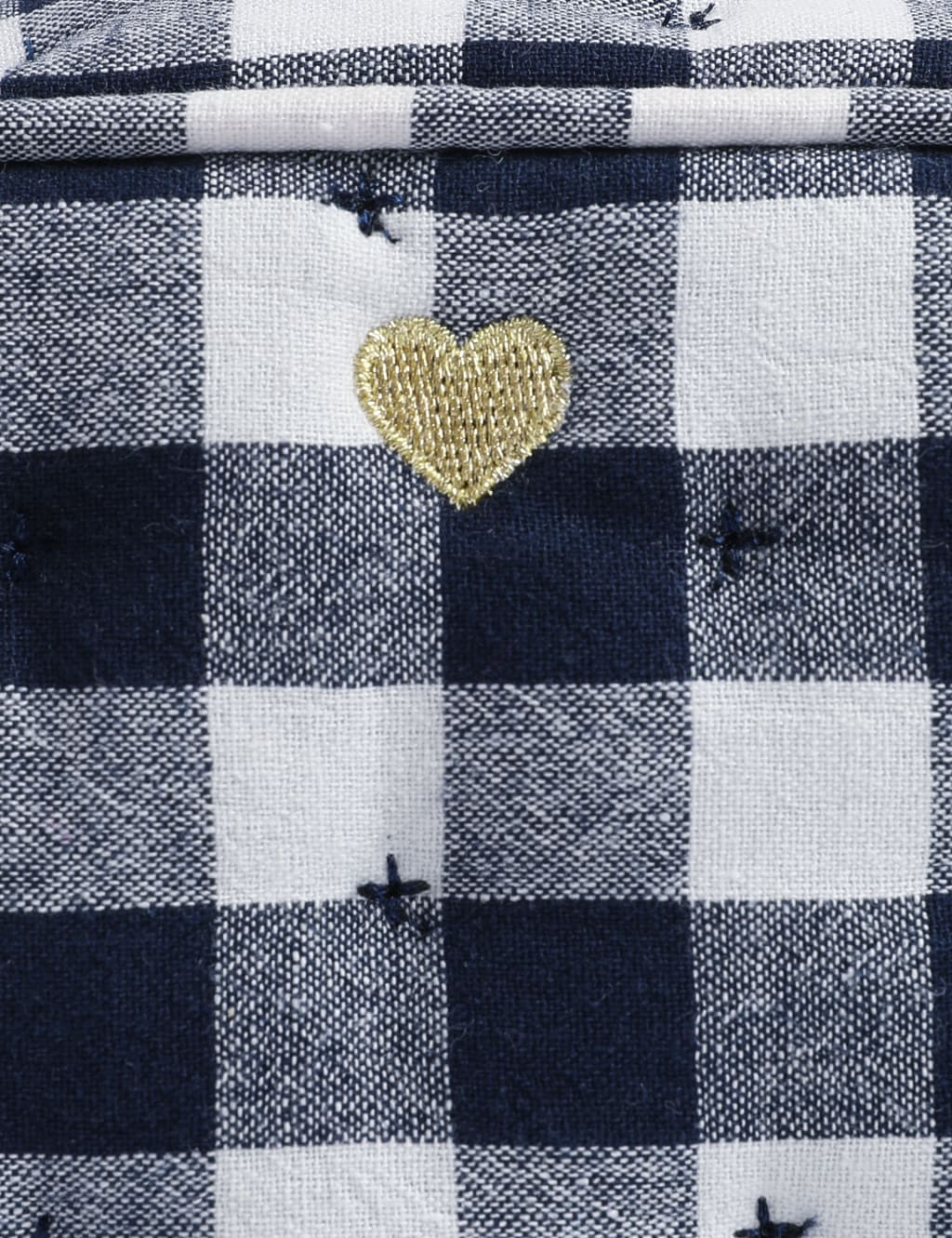 Blue and White Gingham Cosmetic Bag 3 of 3