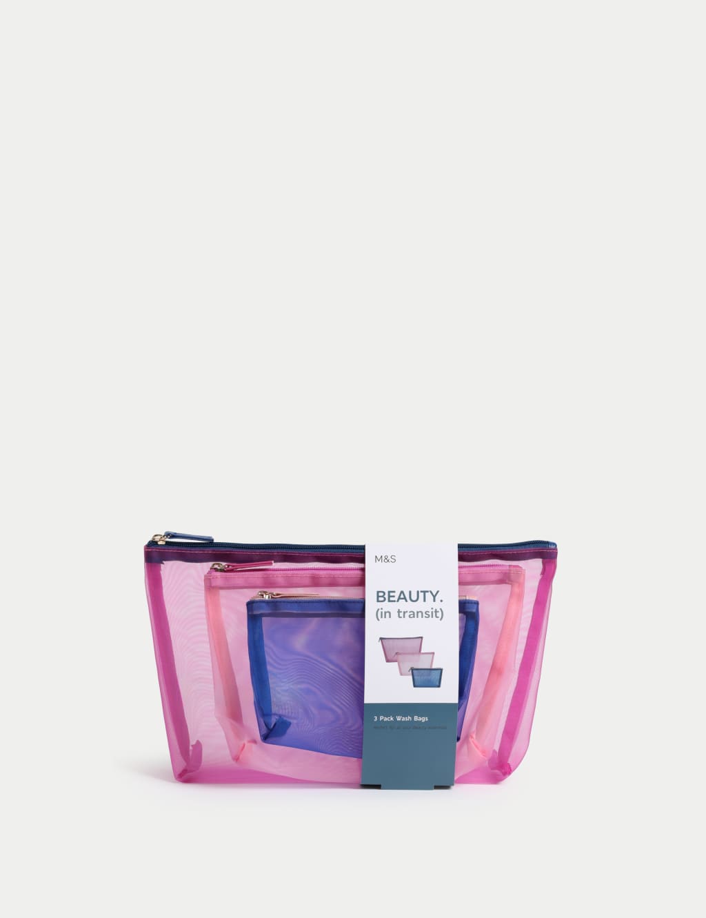 Mesh Toiletry Bag Trio Set 2 of 3