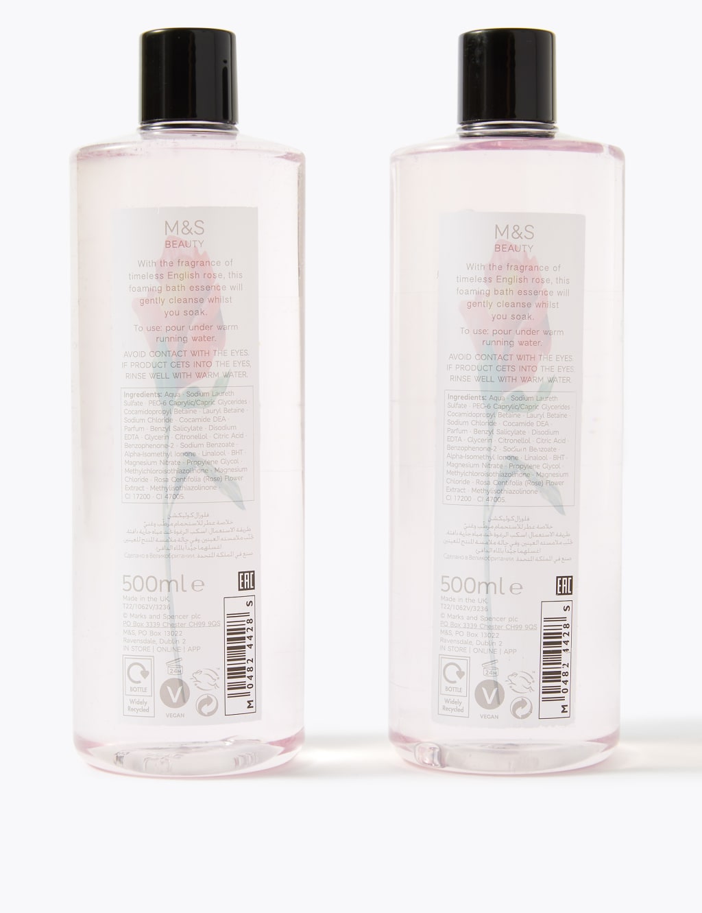 2 Pack Moisturising Rose Bath Foam 500 ml 2 of 2