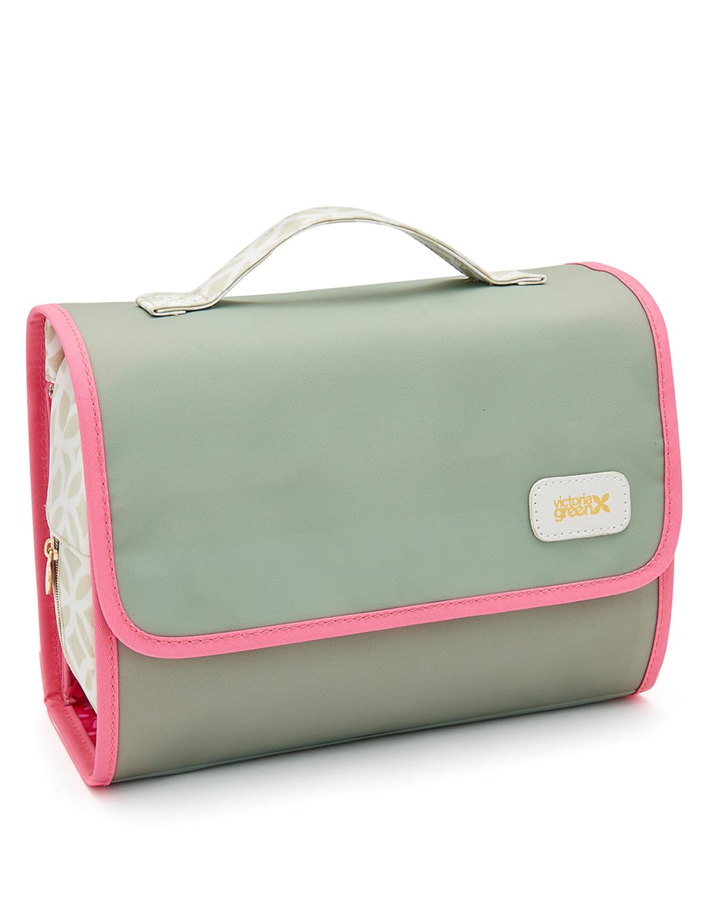 Emma Sage Plain Hanging Beauty Bag Victoria Green M S