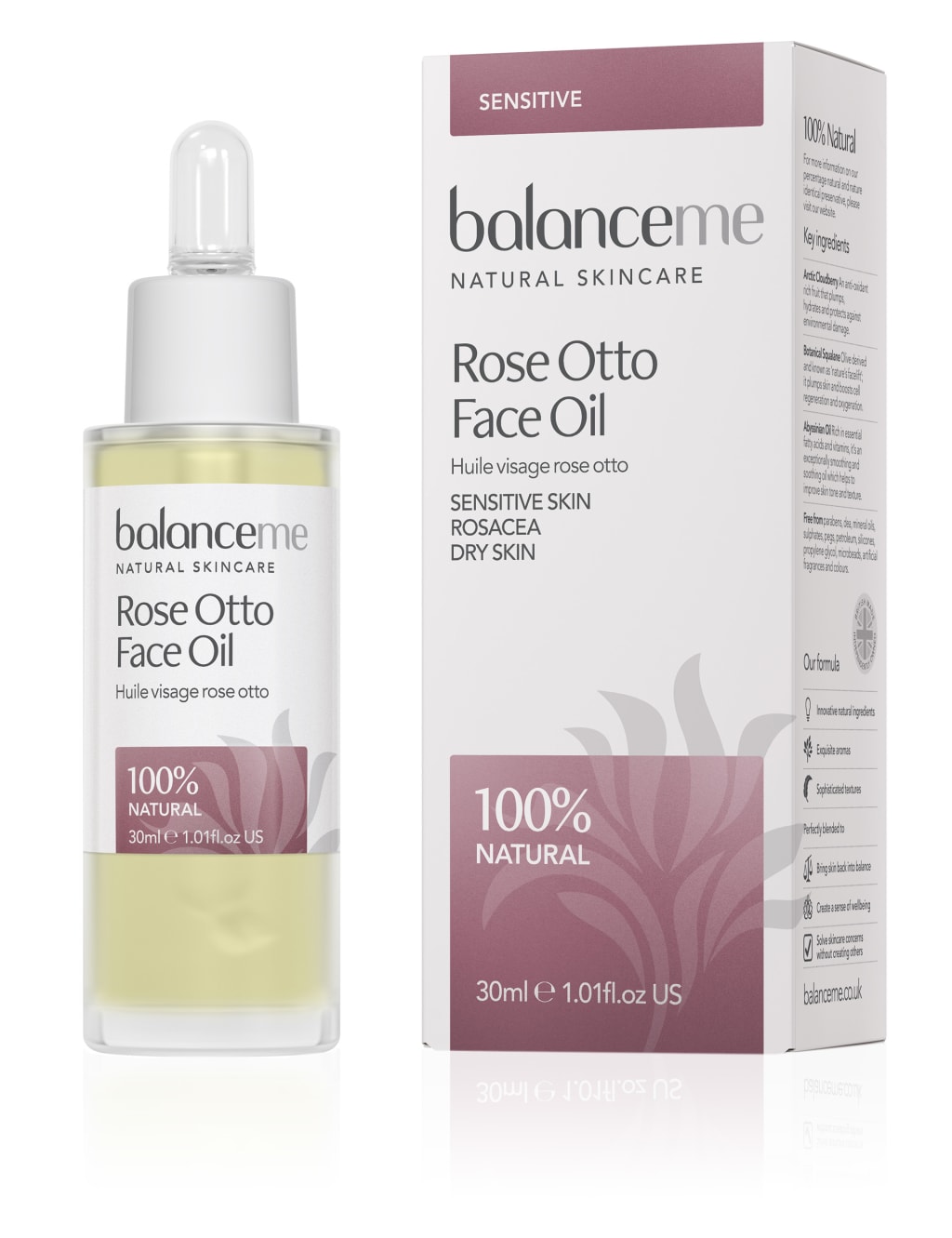 Rose Otto Face Oil 30ml Balance me M S IE