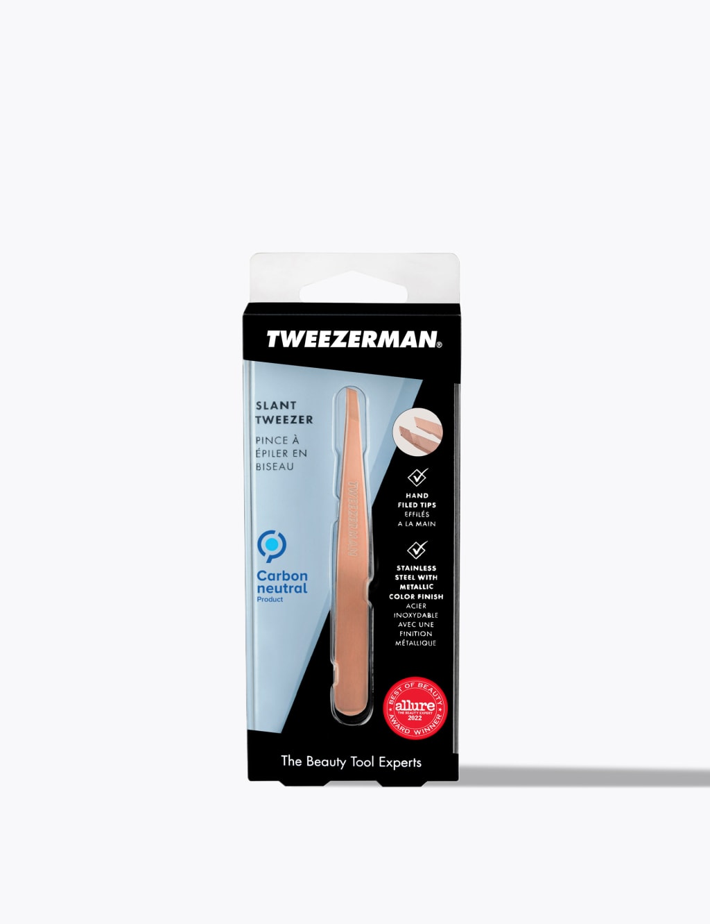 Rose Gold Slant Tweezer 1 of 5