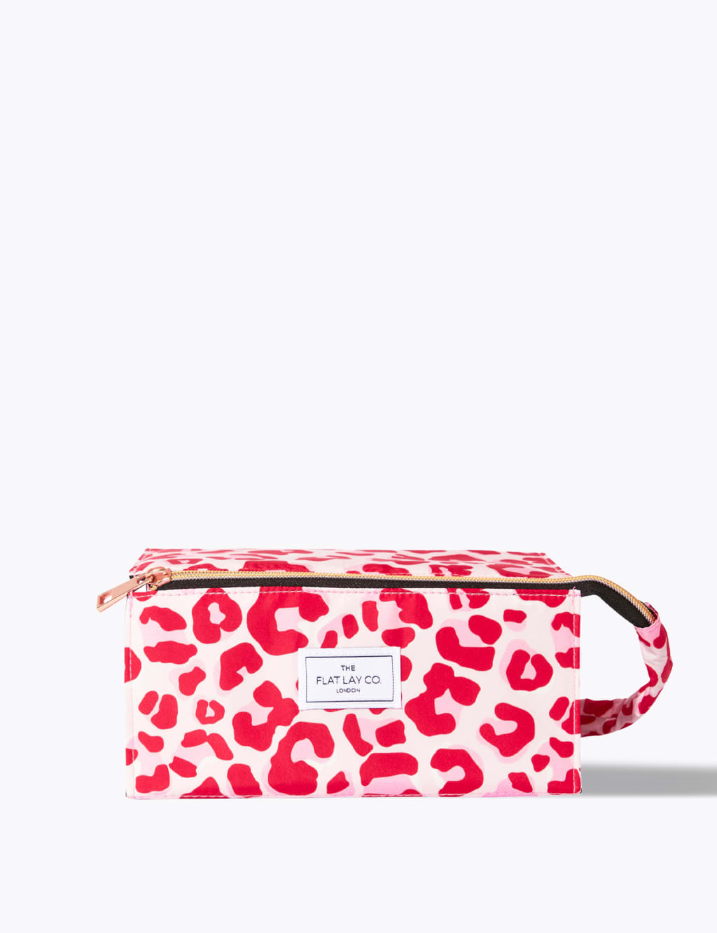 Makeup Box Bag In Pink Leopard The Flat Lay Co. M S