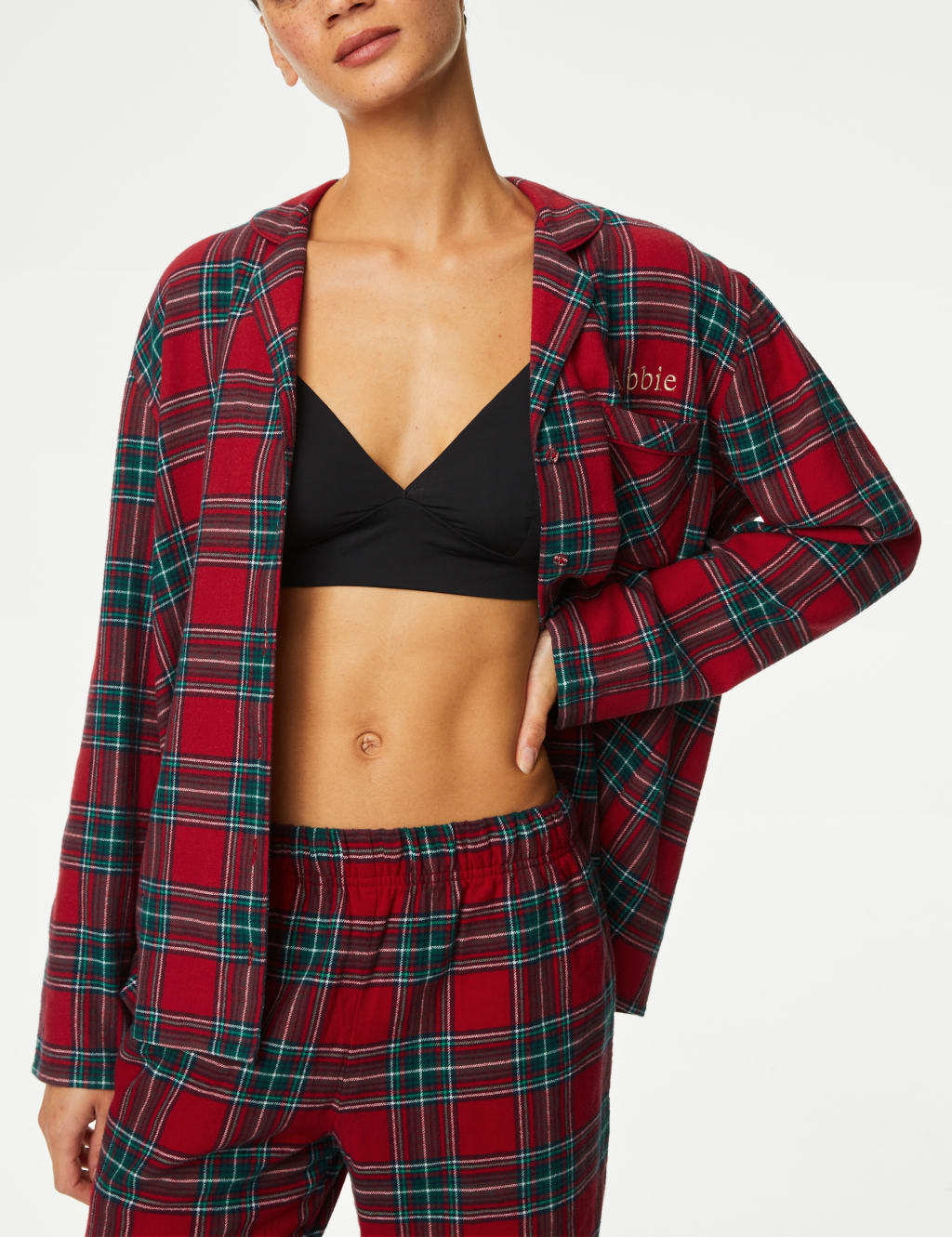 Personalised Women's Checked Pyjama Set 4 of 6