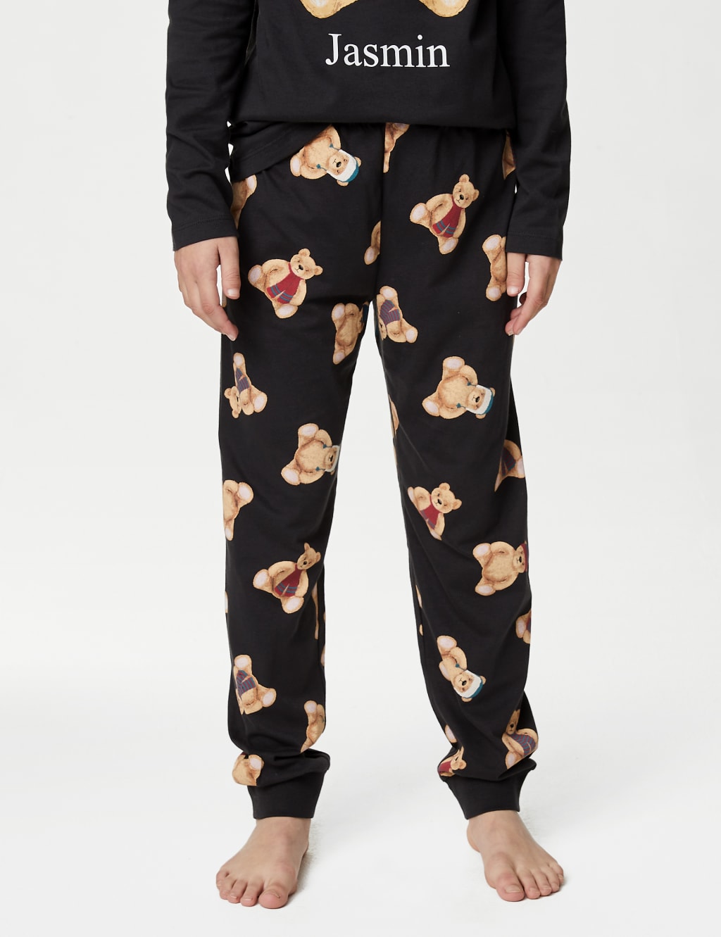 Personalised Kids Spencer Bear Pyjama Set 1 16 Yrs Spencer Bear M S