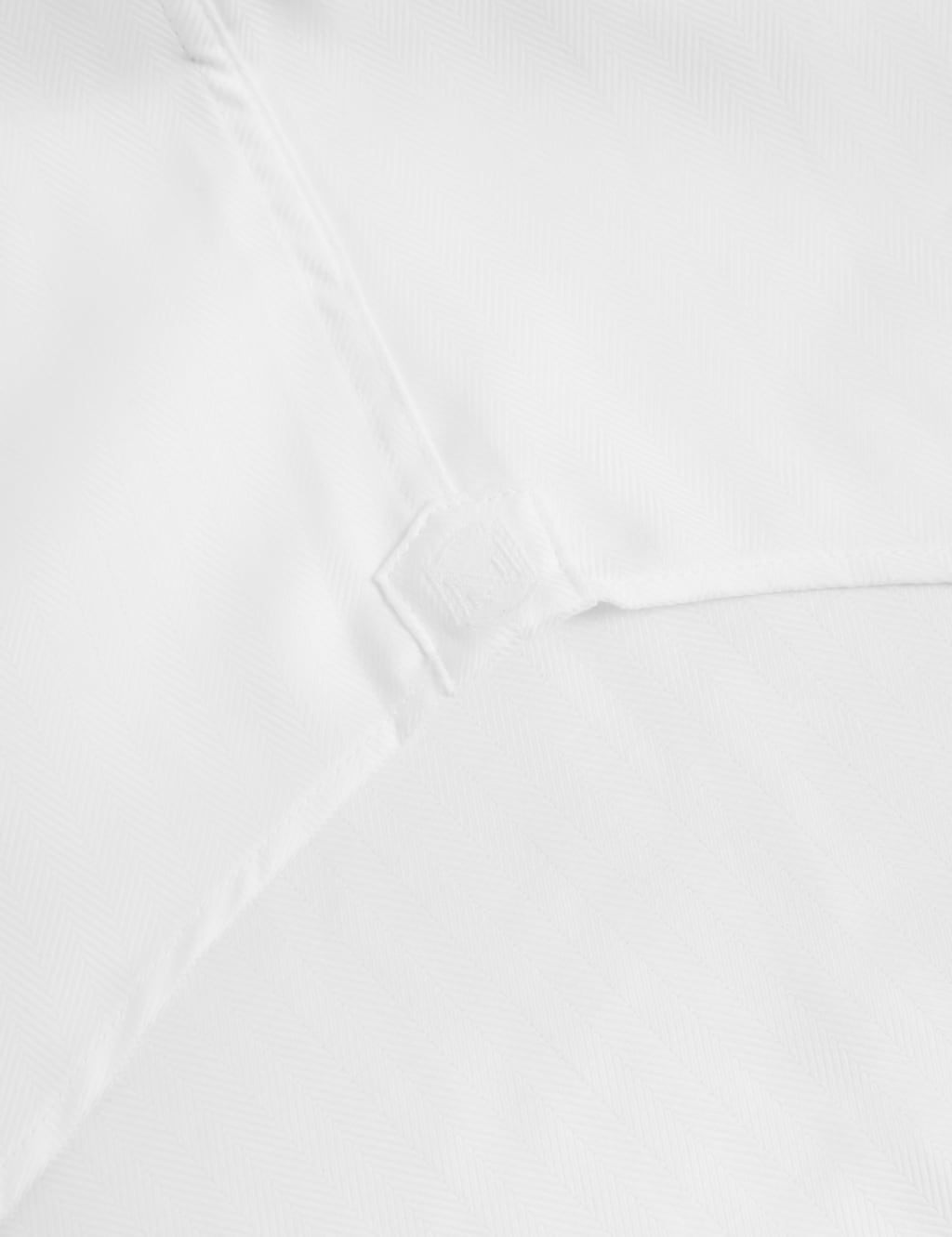 Tailored Fit Personalised Men's Double Cuff Herringbone Shirt 5 of 5